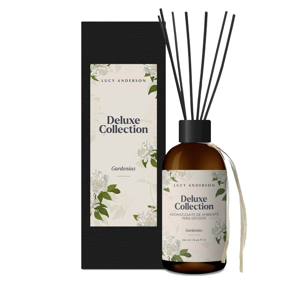 LUCY ANDERSON DELUXE DIFUSOR DE AMBIENTES GARDENIAS X 250 ML.